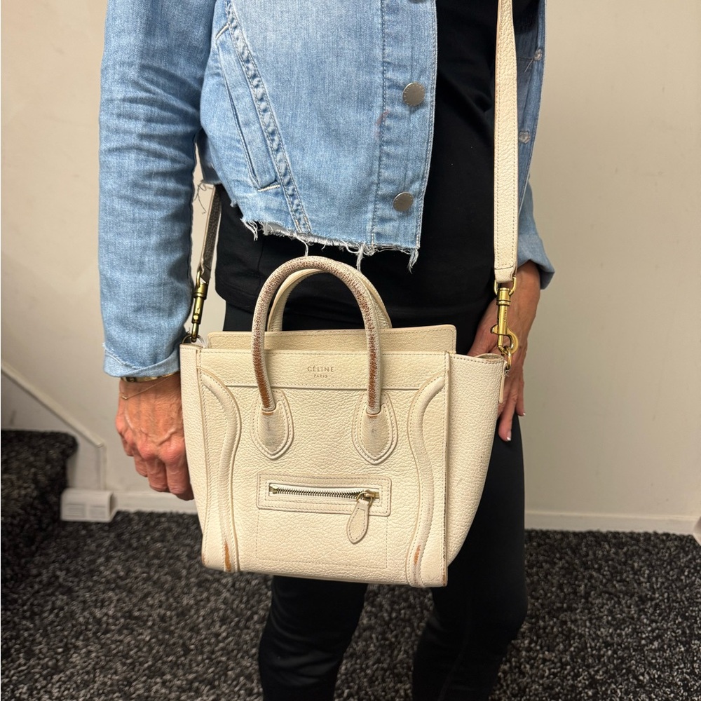 CELINE | Goatskin Nano Luggage White *read description* - Picture 11 of 11